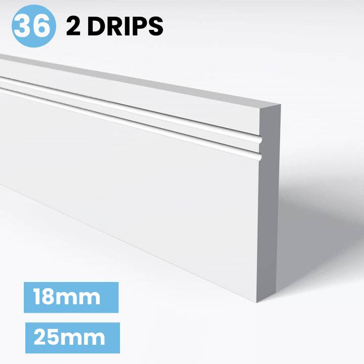 2 Drips skirting board