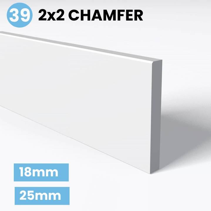 2x2 Chamfer skirting board