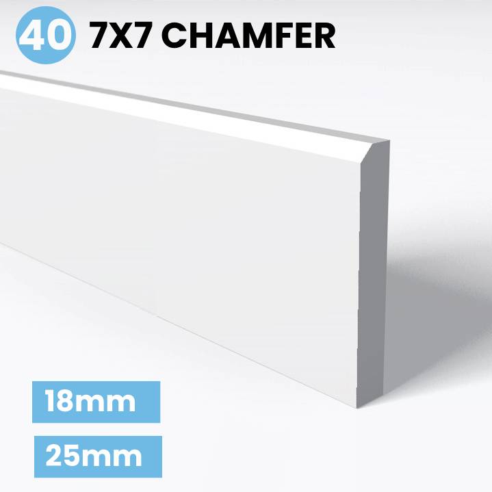 7x7 Chamfer skirting board