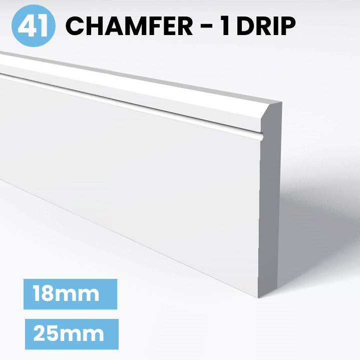 Chamfer 1 Drip skirting board