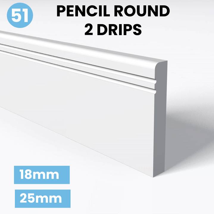 Pencil Round 2 Drips skirting board