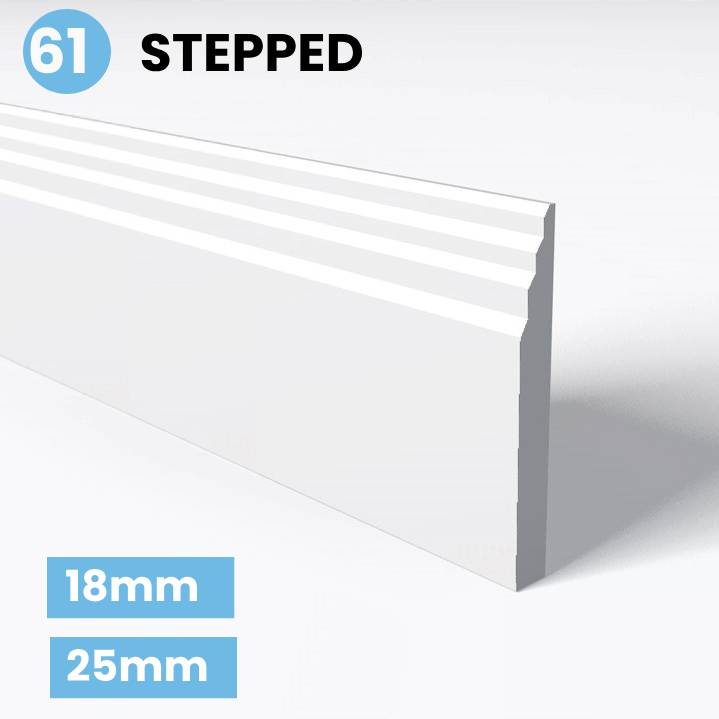 Stepped skirting board