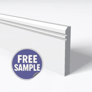 Chamfer 2 Square Groove Skirting Board Sample