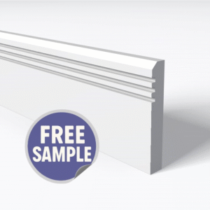 Chamfer 3 Groove Skirting Board Sample