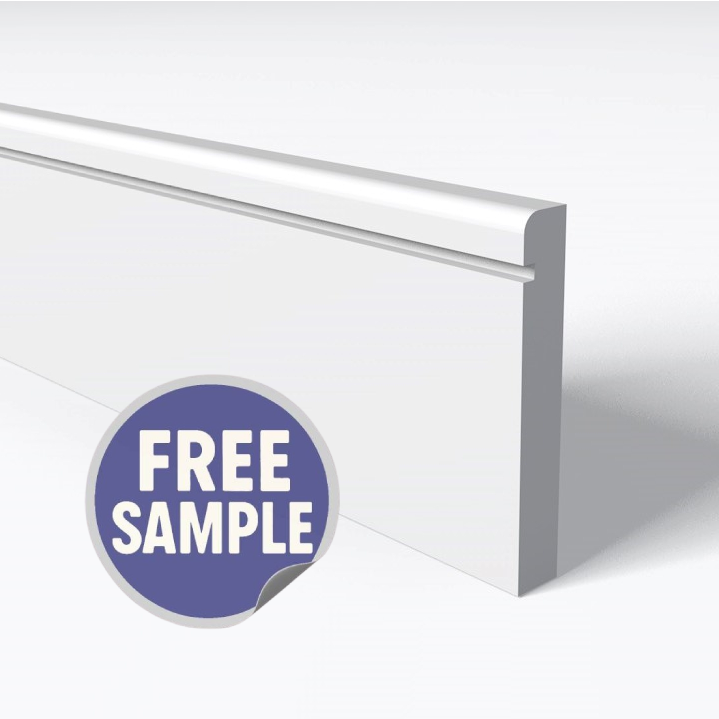 Pencil Round 1 Square Groove Skirting Board Sample