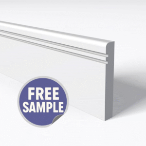 Pencil Round 2 Square Groove Skirting Board Sample